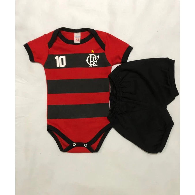 Promoção Conjunto Body+Short Bebê Esportes Times de Futebol  100% Algodão