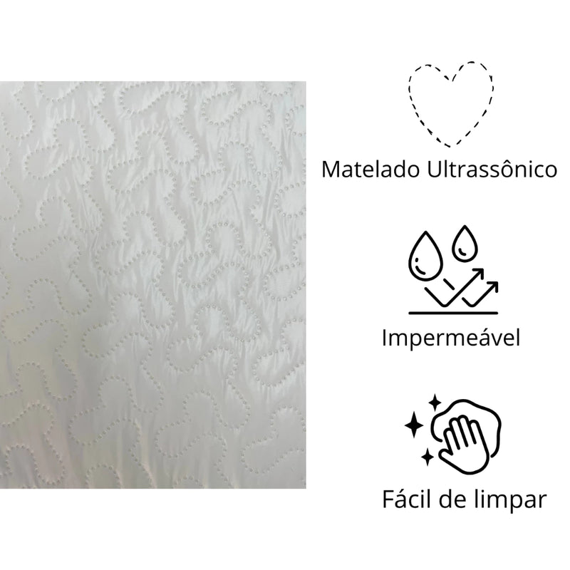 Capa protetor impermeável berço padrão americano e nacional com elástico 1,30 x 70 cm + Travesseiro