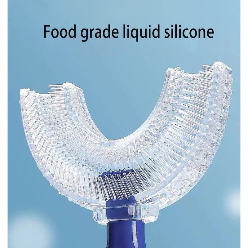 Escova De Dentes Infantil Em Formato De U de Silicone